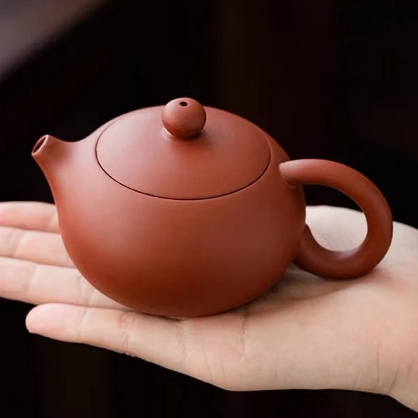 宜兴原矿手工泡茶壶200cc朱泥紫砂小西施壶功夫茶具套装创意简约