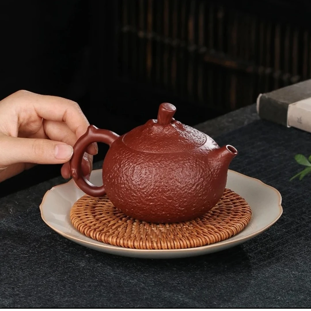 宜兴紫砂壶橘皮大吉大利西施壶180ml手工泡茶壶 功夫茶具创意单壶