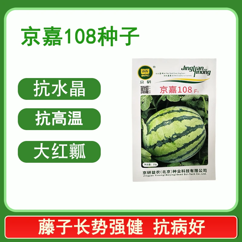 京嘉108早春西瓜种子耐高温抗水晶西瓜种子10克