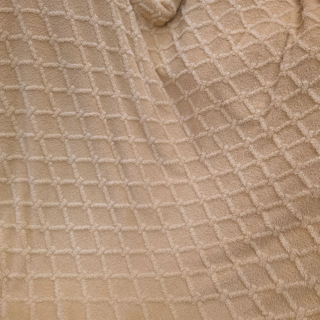 咖色菱形格加绒加厚牛奶绒床单多功能盖毯高品质