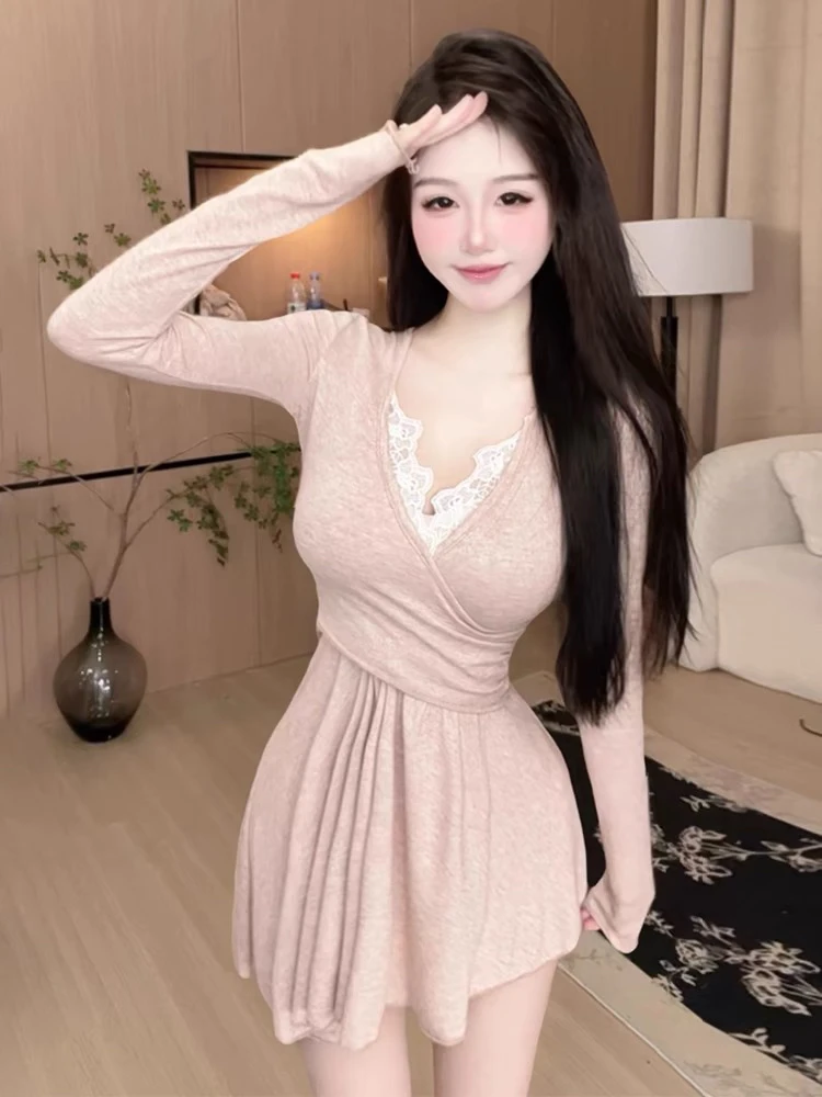 12-090/欲型蕾丝辣妹裙