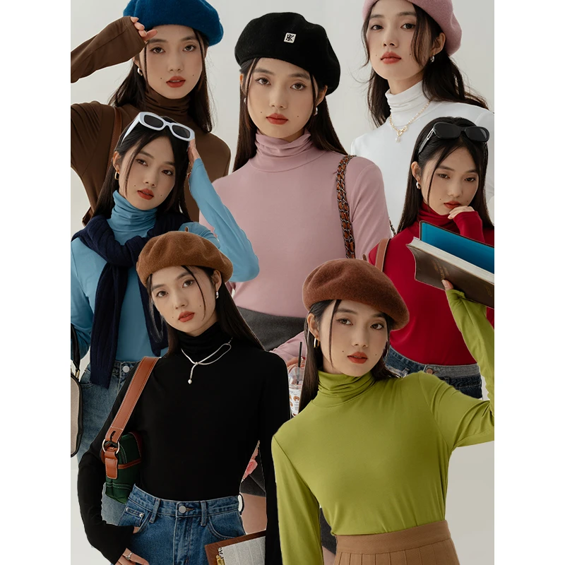 【破价！！】长袖打底衫女春秋薄款中高白领内搭针织衫-2X824