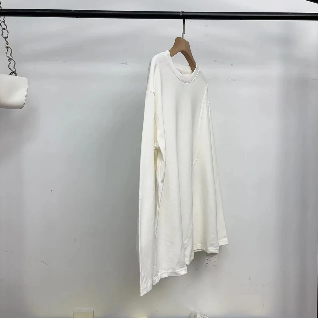 6646-女款打底衫白色厚款印花软糯秋季打底衫