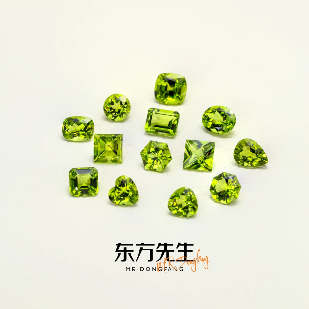 【东方先生】天然橄榄石 天然全净橄榄石 裸石 主石2ct 宝石