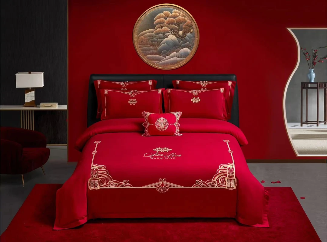 【喜上心头】婚房结婚大红色喜庆婚庆婚被
