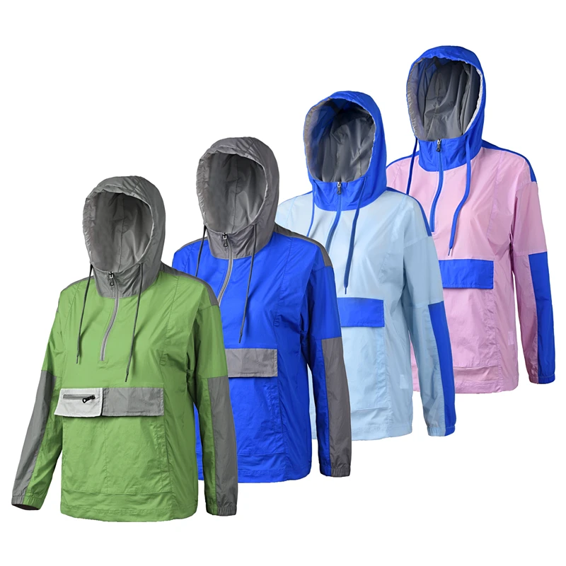 男女同款夏季户外运动徒步登山透气皮肤风衣时尚休闲速干连帽风衣