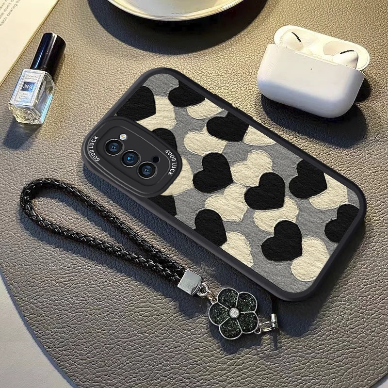 OPPOReno4手机壳油画爱心Reno4pro网红女款4se新款小羊皮防摔软壳