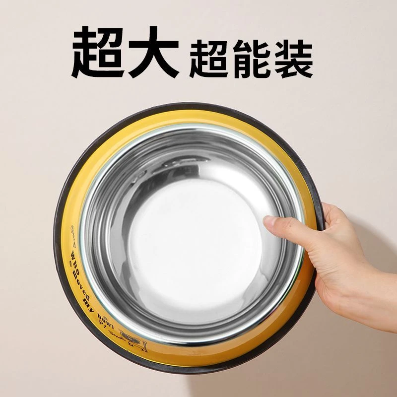 狗碗狗盆防打翻不锈钢大号狗食盆中小型犬猫碗粮碗狗饭盆宠物用品