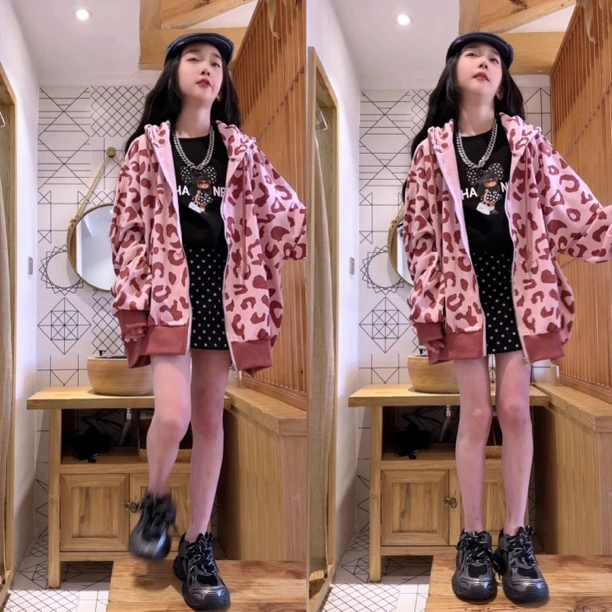 亲子装春秋时尚休闲百搭外套