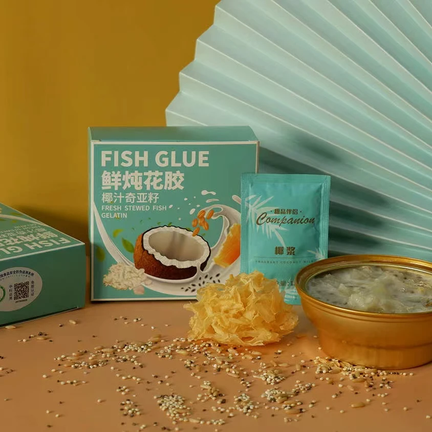 椰汁奇亚籽鲜炖即食花胶162g碗天然胶原蛋白开盖营养滋补早餐粥