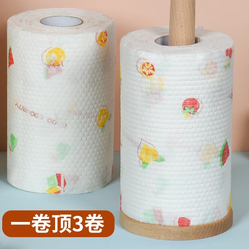 【150片一卷】一次性抹布擦脚布厨房印花懒人抹布家用擦脚布吸水