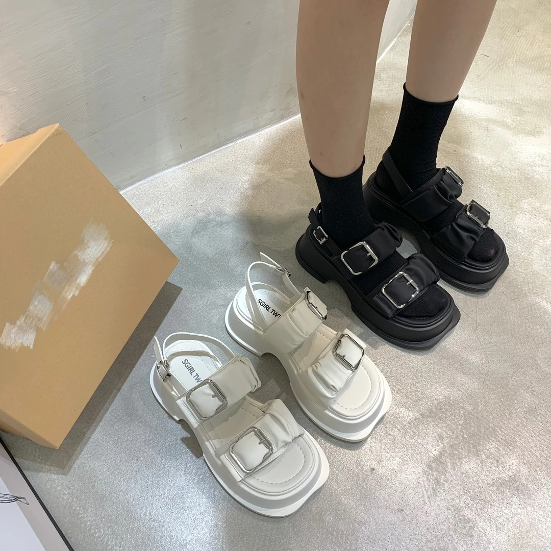 【范范精选】艾模儿夏季新款厚底凉鞋2917
