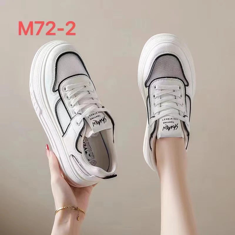 FANFAN夏季新款韩版单网透气厚底小白鞋72-2