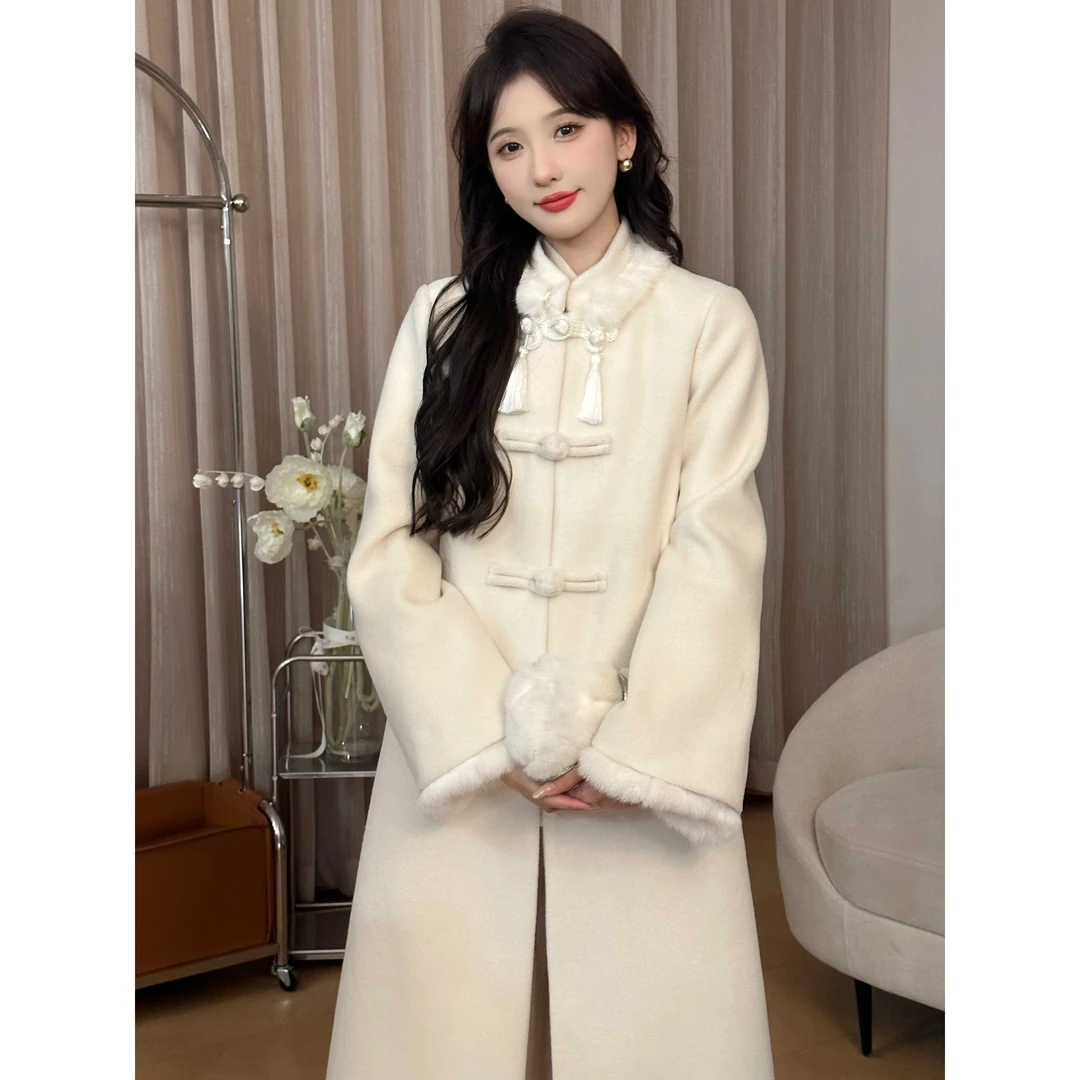 SE【寒香见】新中式羽绒大衣女保暖设计感外套S2023120701