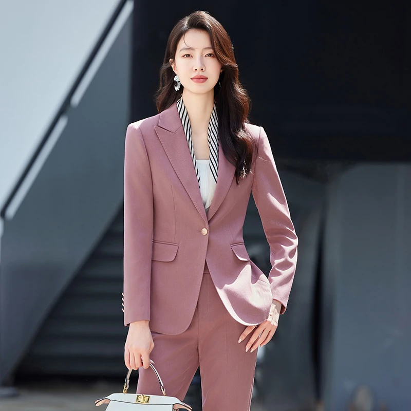 职业西装套装女2025秋季新款高级感商务通勤长袖西服外套正装工装