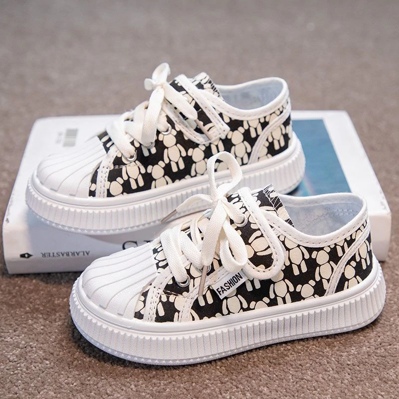 ABCYEEF2023春秋儿童鞋新款男童休闲软底帆布鞋女童韩版童鞋单鞋