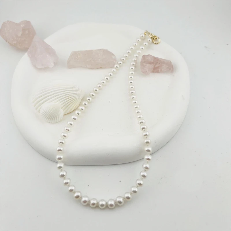 【星辰】淡水（无核）珍珠项链气质百搭时尚5.5-6.5mm S925银 JMX05