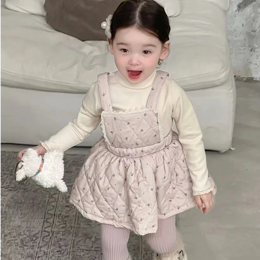 女童2024年公主裙小童洋气秋冬款加绒连衣裙公主裙