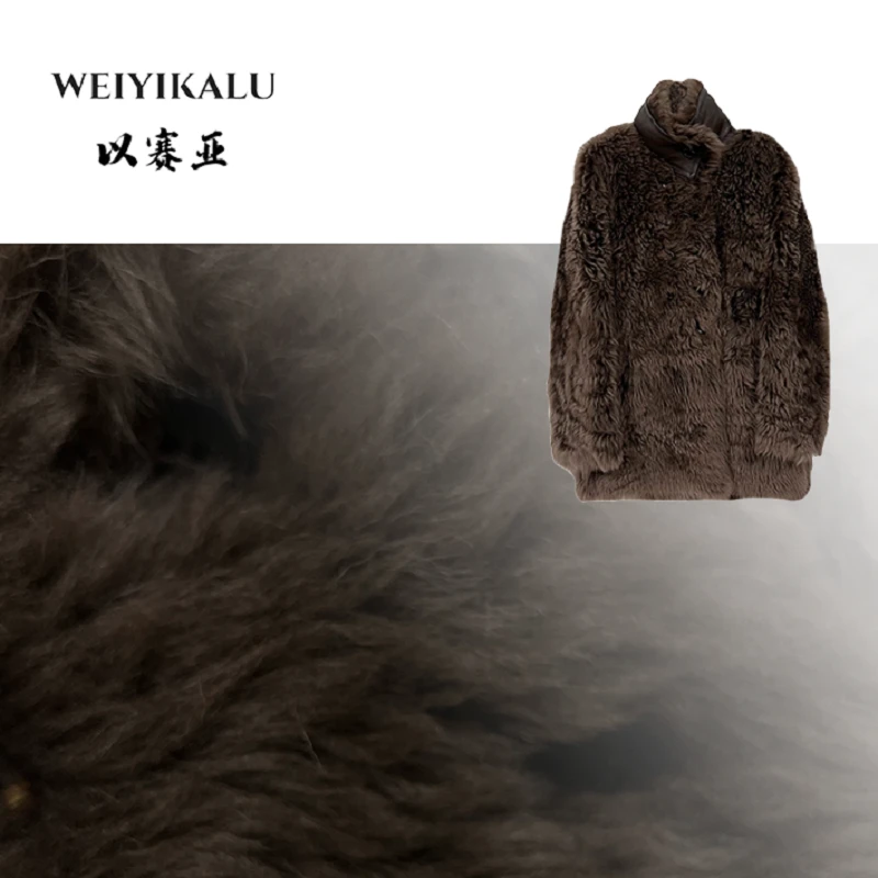 以赛亚 “比顽童托卡还好看“皮草翻领慵懒风中长皮毛一体女24002