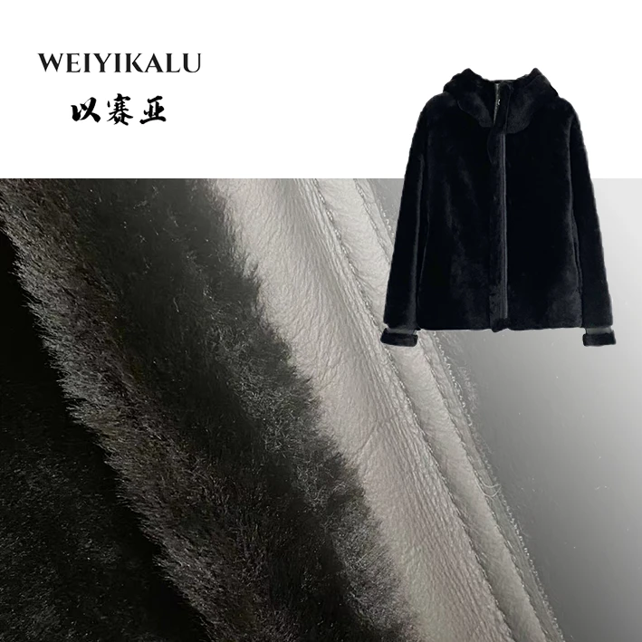 以赛亚 冬季恋歌 25年CF皮草连帽款双面穿拉链皮毛一体外套31484