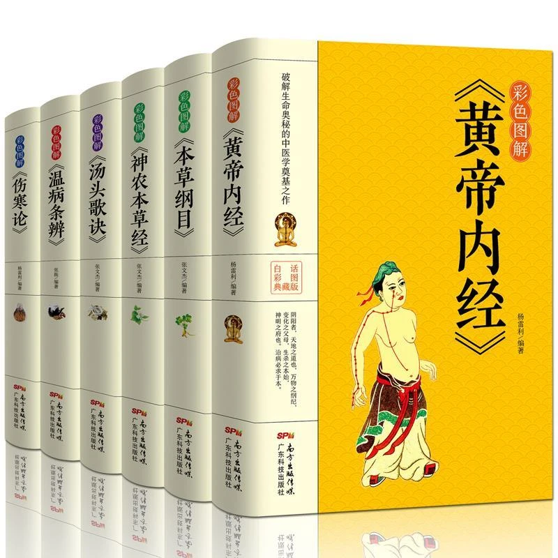 中医六大名著本草纲目黄帝内经伤寒论温病条辨神农本草经中医书籍