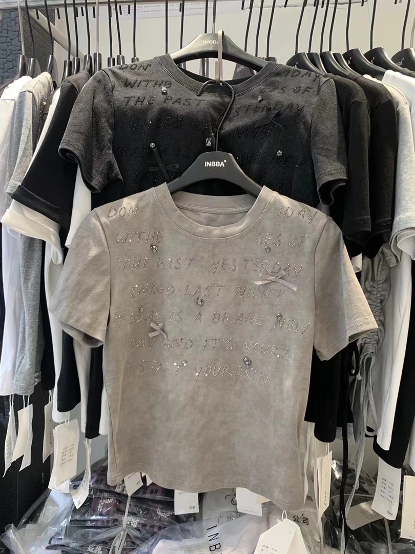 时尚休闲重工百搭t恤5738