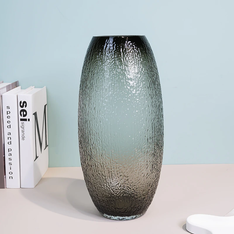 k925 现代化轻奢灰色花瓶摆件样板间客厅居家水培插花器