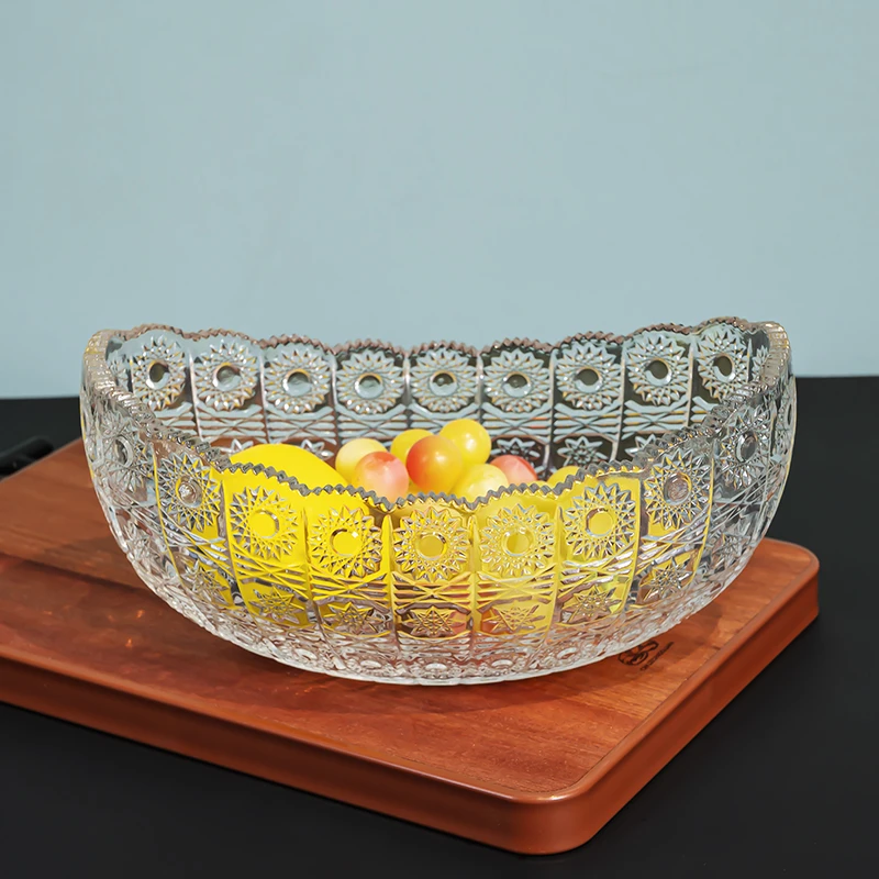 L136 创意轻奢船型浮雕水果盘高颜值餐桌客厅干果零食装饰器皿