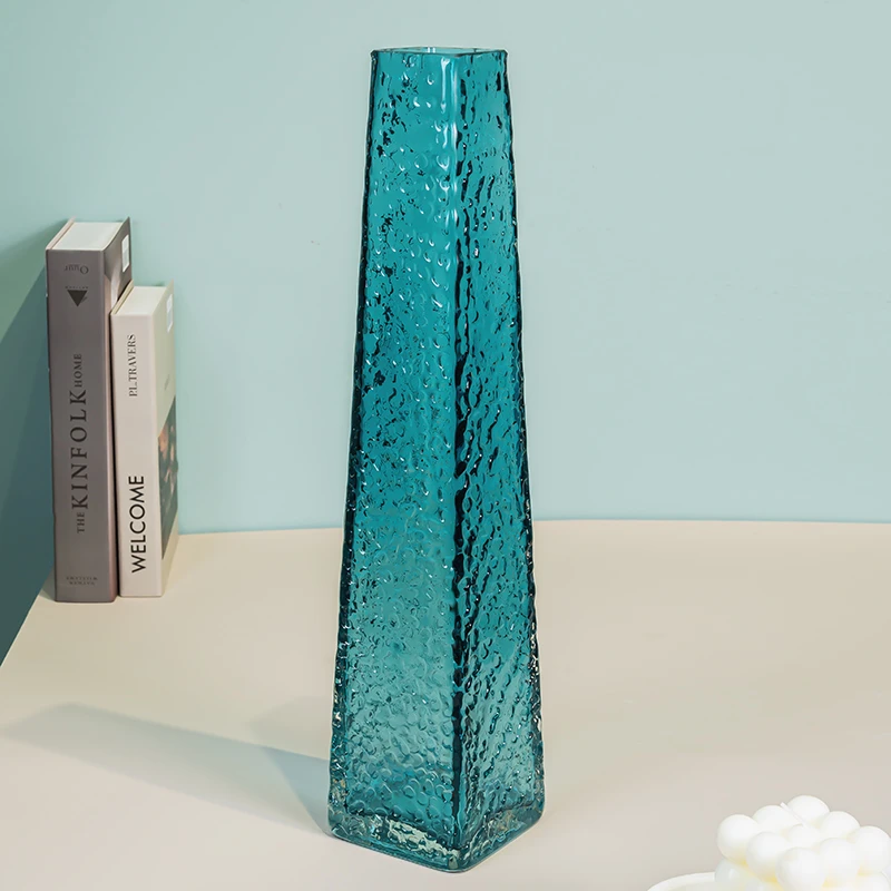 L088 现代化钢笔水蓝花瓶高颜值创意水培插花器居家装饰摆件