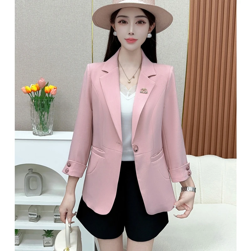 韩版小西装外套女2025新款春夏季薄款小个子时尚休闲修身显瘦西服