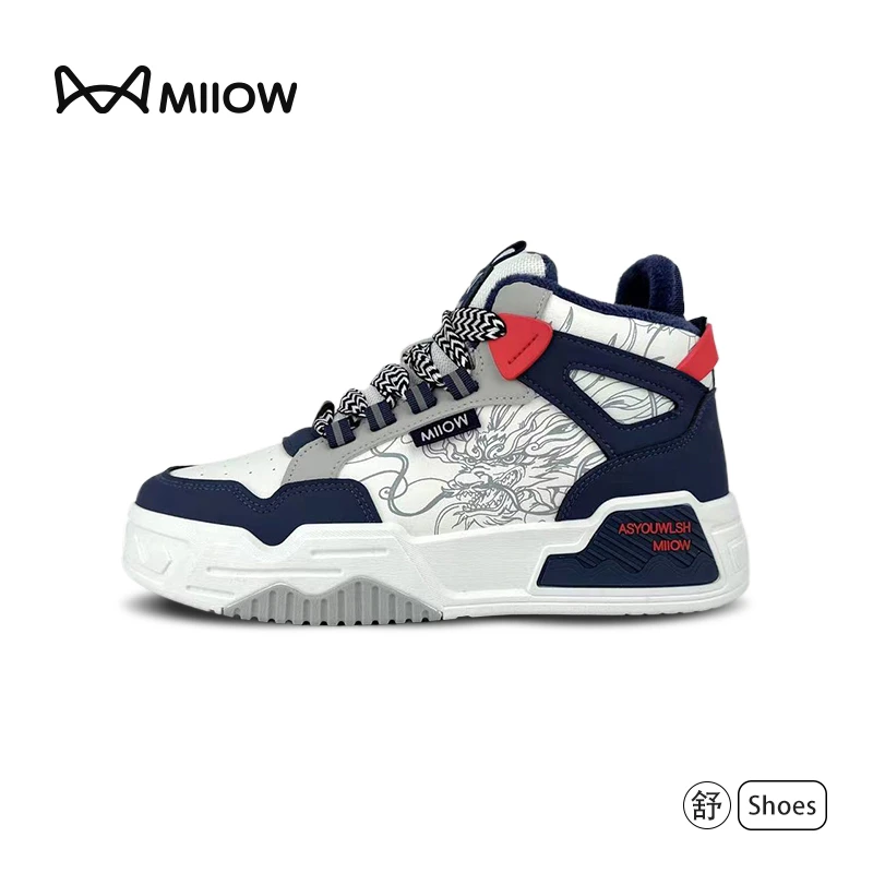 【小新小晶专属】Miiow/猫人新款厚底高帮休闲鞋加绒鞋23009