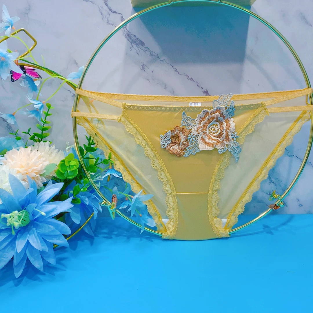 丝滑女士家居裤刺绣多色细带蕾丝舒适时尚性感镂空法式睡裤