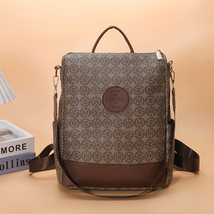 （长25高32厚12）206经典M咖时尚大容量双肩包