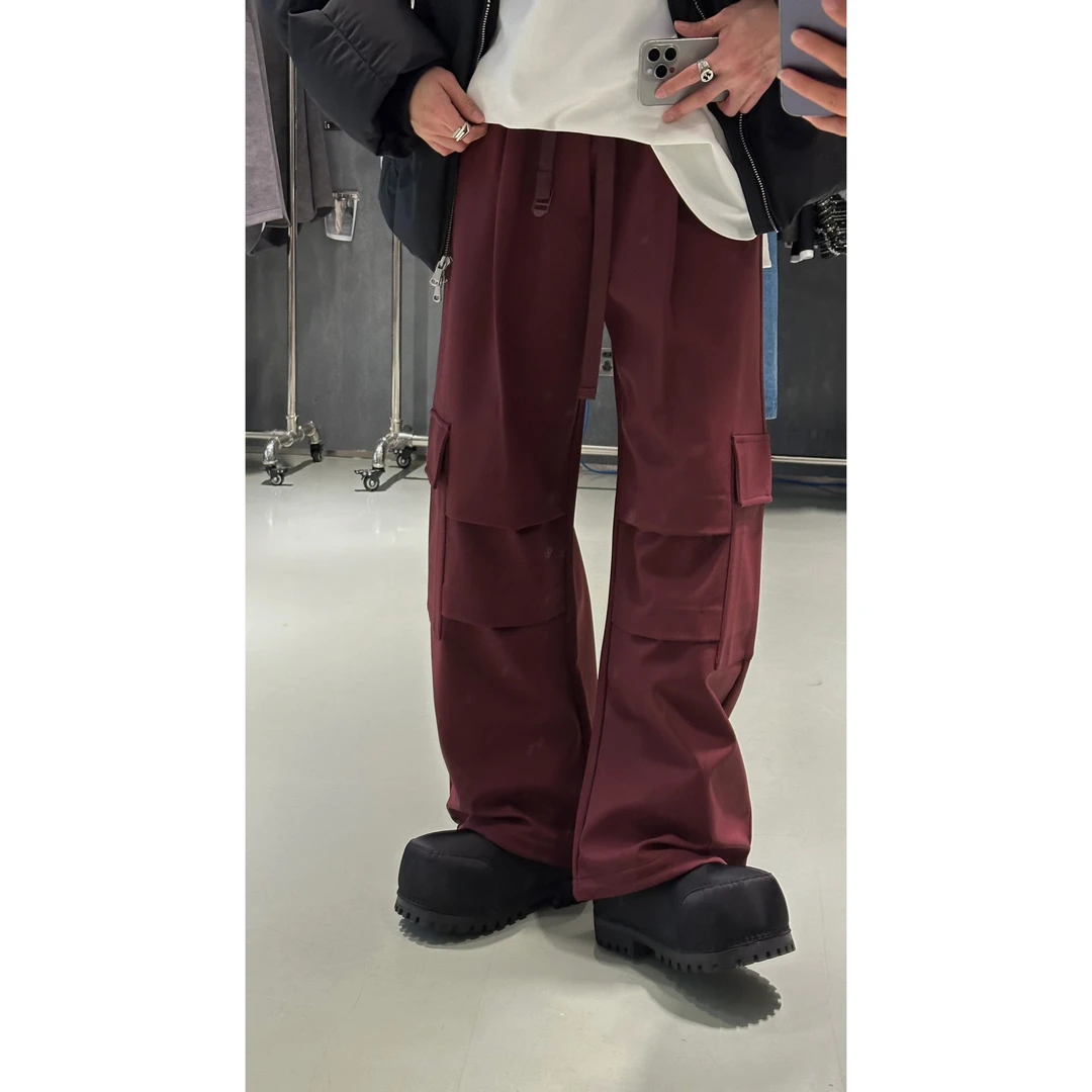 UNCLE#G 【滑雪季黑标】 防水加绒工装伞兵松紧腰直筒裤可调节裤脚