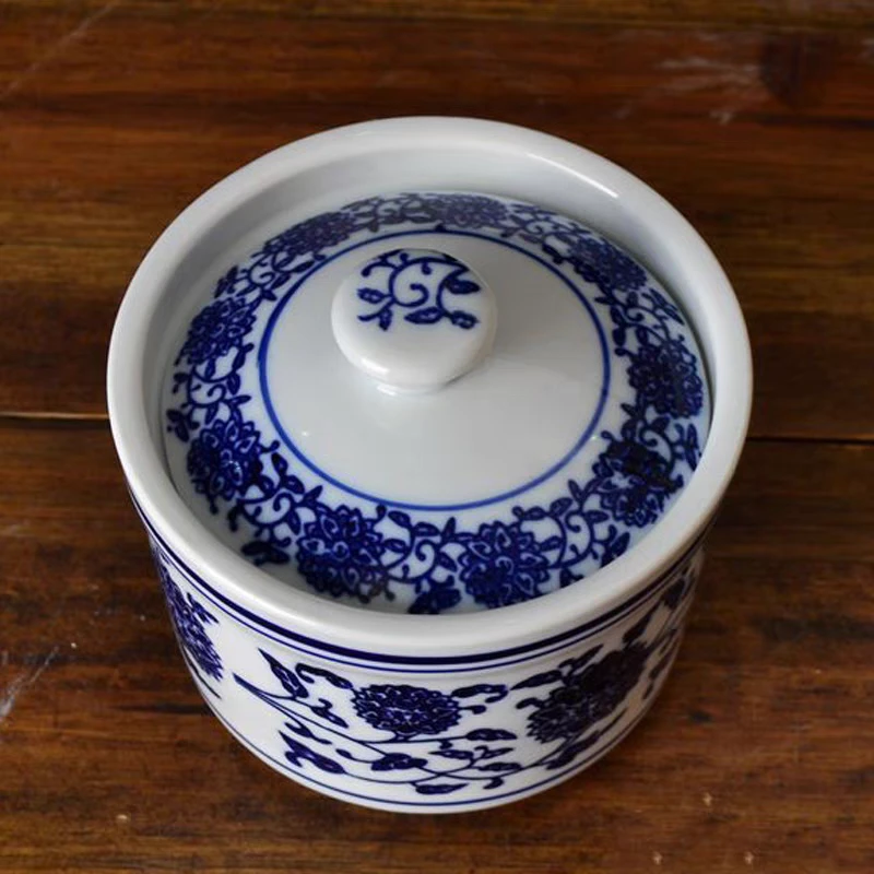 口径10高度8景德镇青花二才炖盅老款254