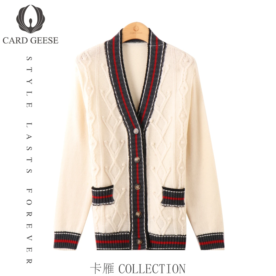 【邱莹莹专享】CARD GEESE/卡雁 新款开衫#AKY-24S879-S21B418