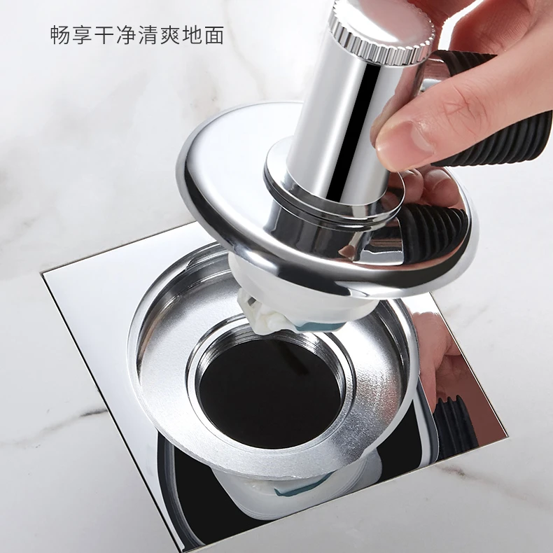 防反臭防返水地漏芯防臭自动排水电镀防虫直排单向升级即用三通接