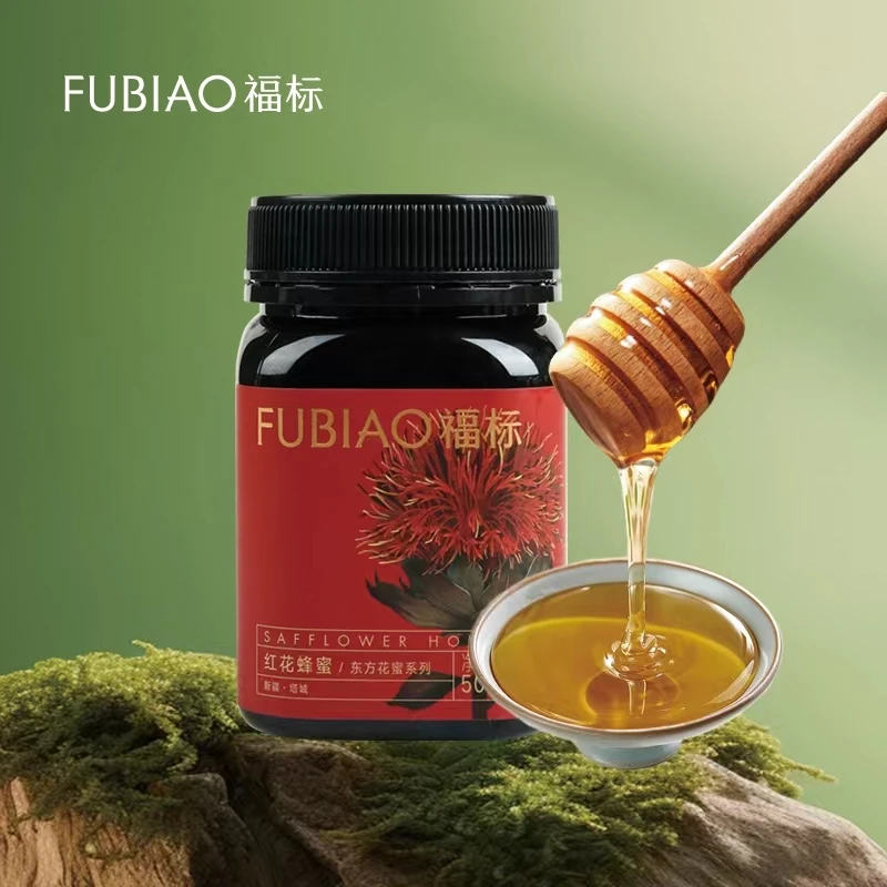 FUBIAO/福标新疆塔城高品质稀有蜜种天然成熟红花蜂蜜500克/瓶