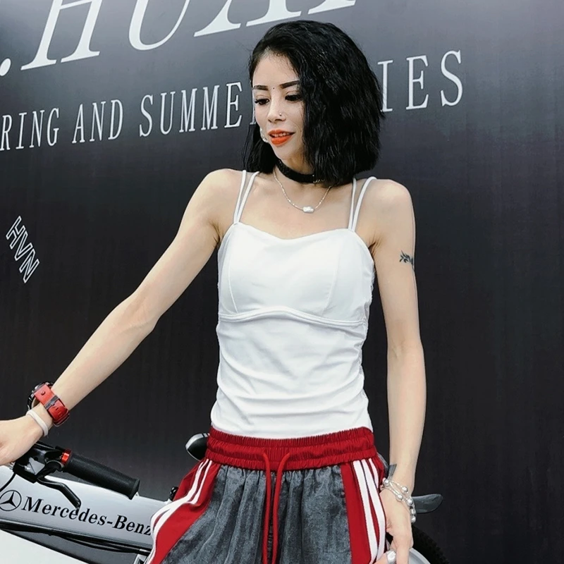美背内衣网红爆款纯色内搭打底文胸抹胸一体式吊带背心女-2006