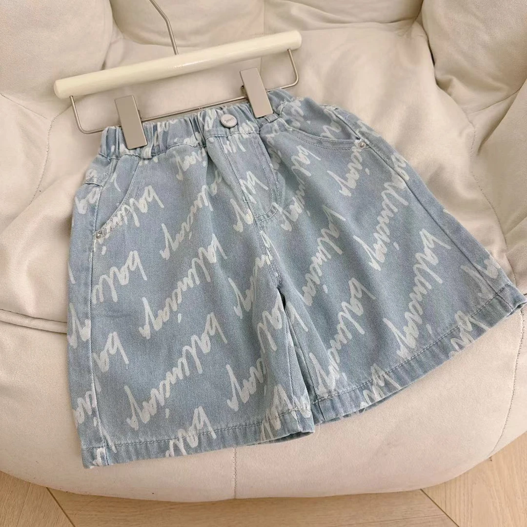 MX161字母儿童牛仔中裤