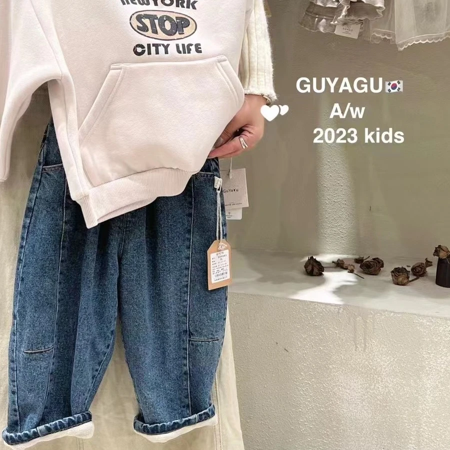 GYG水洗软牛仔加绒牛仔裤