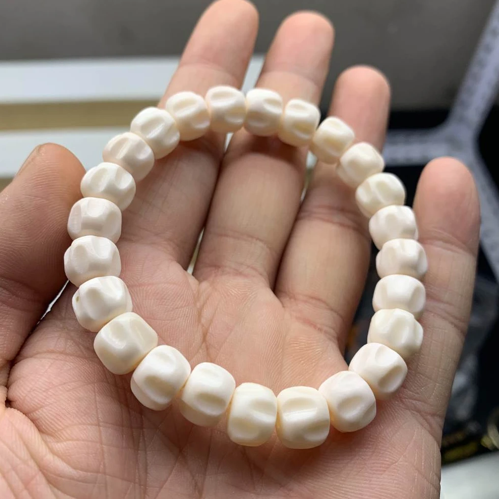 天然人工养殖鹿角百香籽高油高密10mm单圈手串