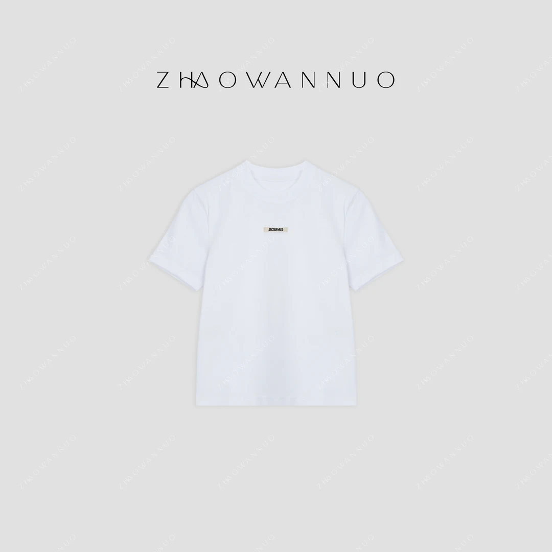 ZHAOWANNUO丨25早春净版纯白色修身显瘦短袖T恤NC0140