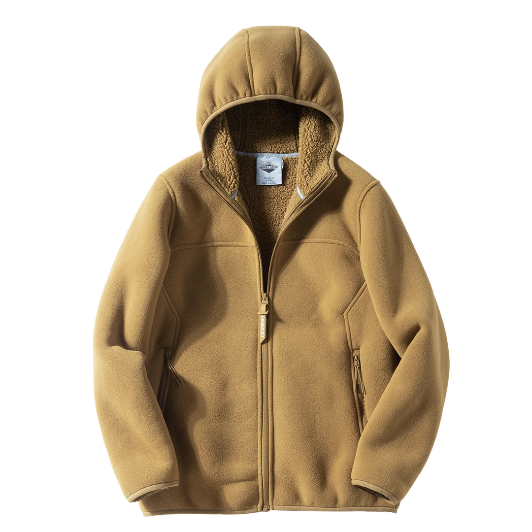 悍石摇粒绒外套情侣款 冬季加绒加厚保暖上衣夹克