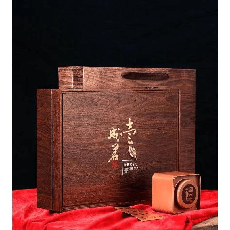 一夜成茗 武夷红茶正山小种茶叶蜜香型6方罐木纹礼盒装