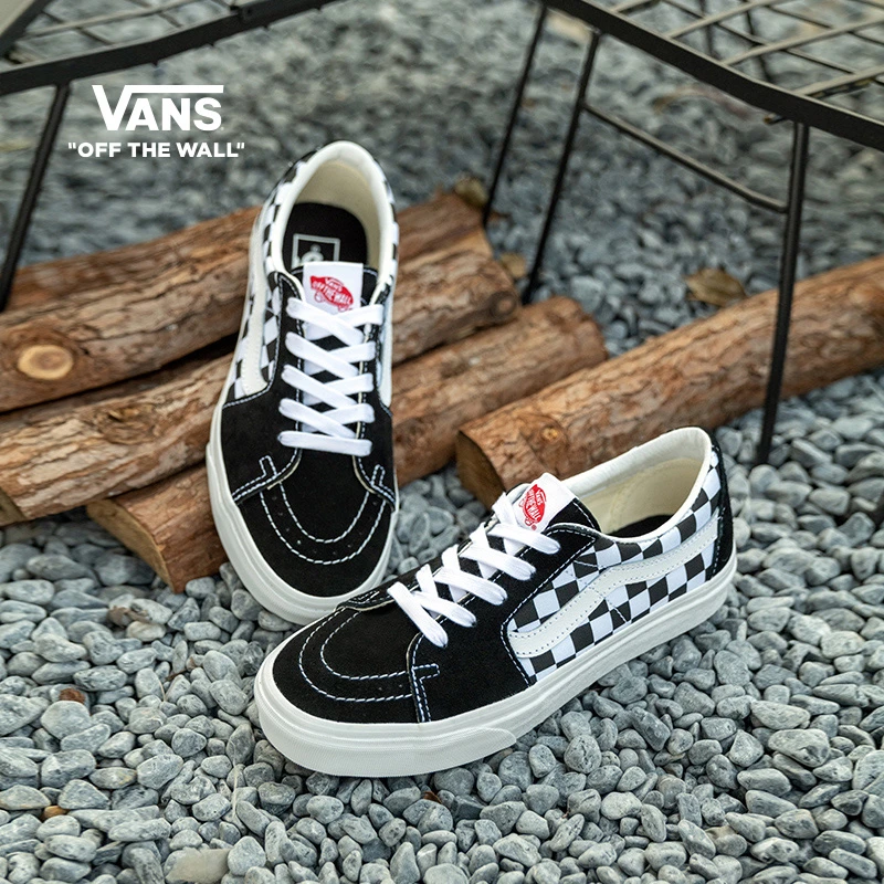 VANS范斯   SK8-Low棋盘格经典板鞋黑白时尚运动鞋VN0A4UUK4W7