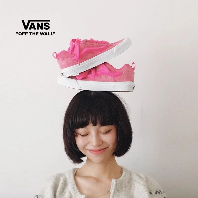 VANS范斯Knu SKool火龙果春季低帮个性潮流面包鞋板鞋VN0009QCYU2
