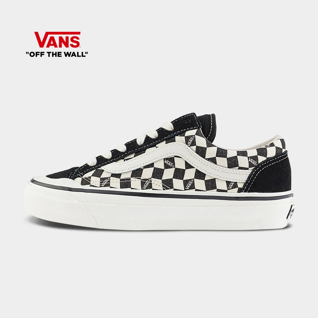 VANS范斯 Old Skool Reissue 136黑白棋盘格休闲板鞋VN000MT6BPQ