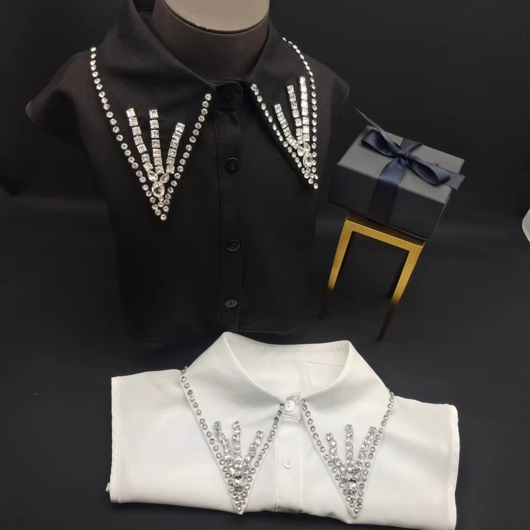 小香风尖领衬衫假领子diy辅料SF501