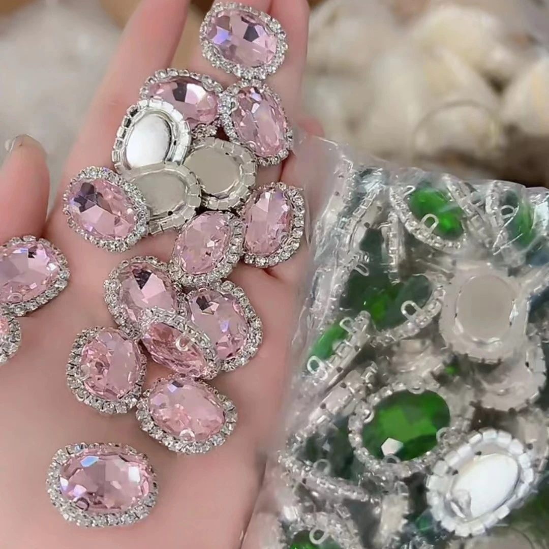 粉绿大钻扣diy辅料ss629